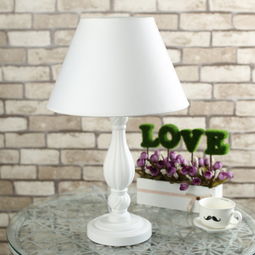 经典精品白色欧洲创意卧室床头台灯创意宜家台灯客房书房客厅台灯 顺成灯饰